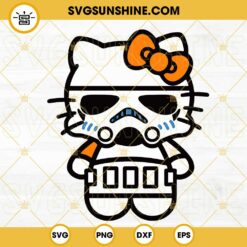 Hello Kitty Stormtrooper SVG, Hello Kitty Star Wars SVG PNG DXF EPS Digital Download