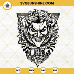 Joker Tattoo SVG, DC Comics Villains SVG PNG DXF EPS