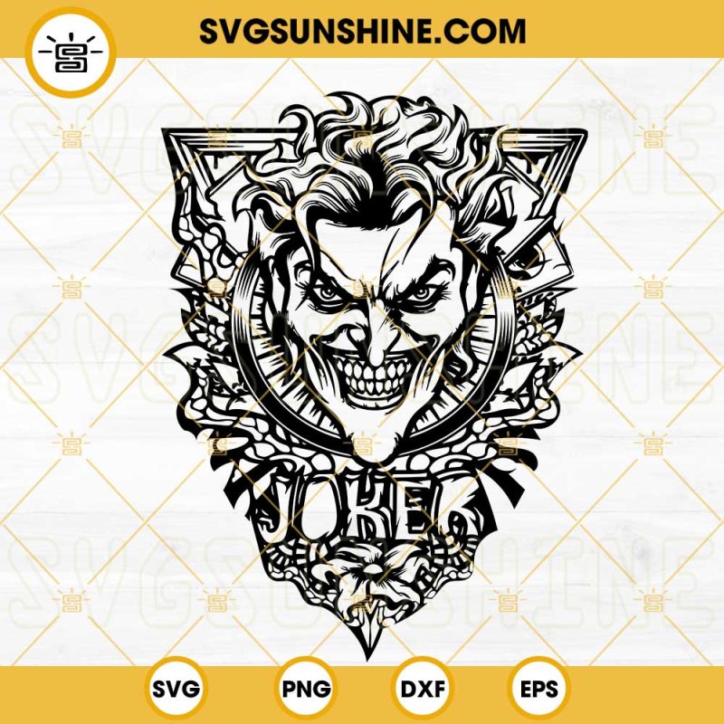 Joker Tattoo SVG, DC Comics Villains SVG PNG DXF EPS