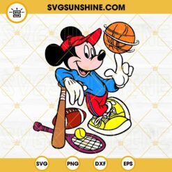 Mickey Mouse Sports SVG, Football Baseball Basketball Tennis SVG, Disney Sports SVG PNG DXF EPS
