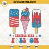 Tastes Like Freedom SVG, USA Flag Ice Cream SVG, 4th Of July SVG PNG DXF EPS Cut Files