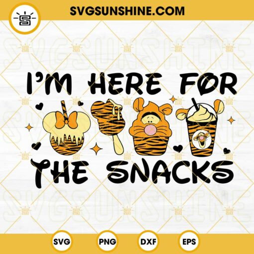 I’m Here For The Snacks Disney Tigger SVG, Disney Drinks And Foods SVG, Winnie The Pooh SVG, Disney Vacation SVG PNG DXF EPS