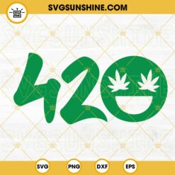 420 Smiley Face Weed SVG, Cannabis SVG, Marijuana SVG, Funny Weed SVG PNG DXF EPS