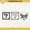 Mystery Box Mario SVG, Pixel Question Mark Block SVG, Super Mario SVG PNG DXF EPS
