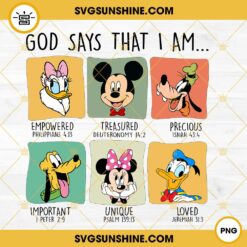 God Says That I Am Mickey Disney PNG, Mickey Disney Friends PNG