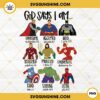 God Says That I Am Super Hero Marvel DC PNG, Bat Man Iron Man Design PNG