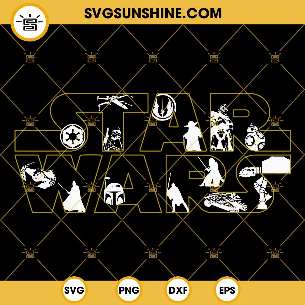 Star Wars Logo SVG, May The 4th SVG, Jedi SVG, The Mandalorian SVG PNG DXF EPS Cut Files