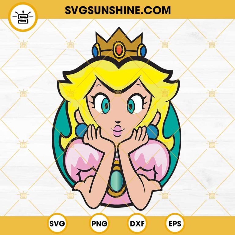 Princess Peach SVG, Super Mario Bros Movies Day SVG PNG DXF EPS Cricut