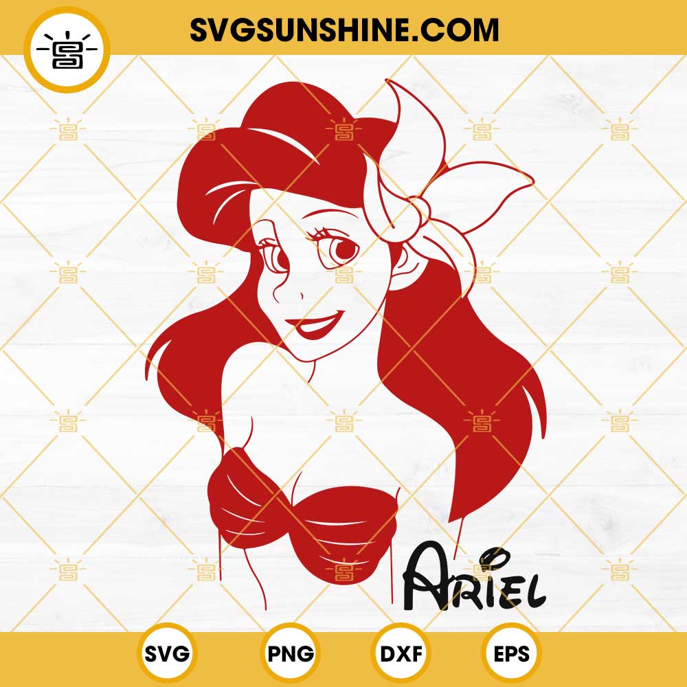 Ariel SVG, Disney Princess Movies SVG PNG DXF EPS Cricut