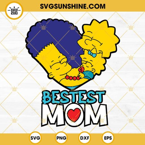 Bestes Mom Simpson SVG, Simpson Mother’s Day SVG PNG DXF EPS Cricut