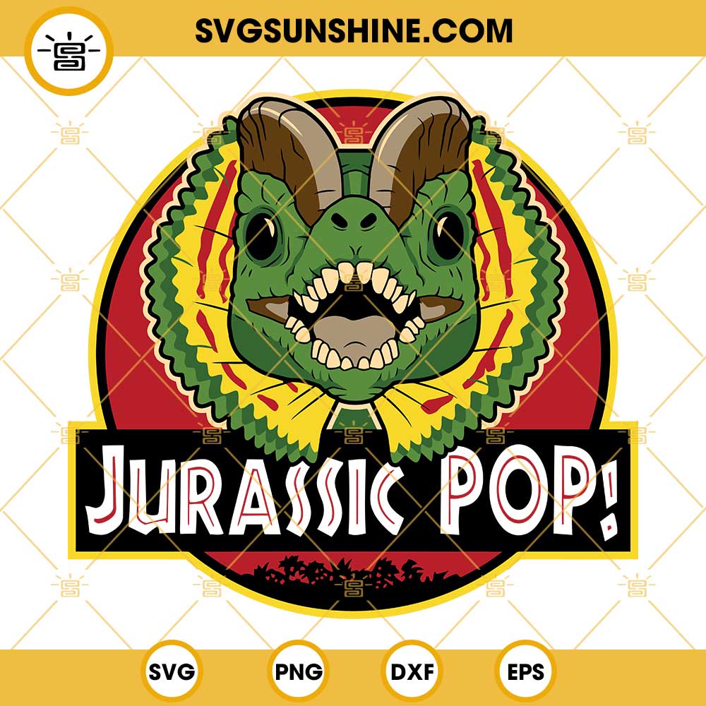 Jurassic T Rex Pop SVG, Jurassic Park SVG PNG DXF EPS Cricut