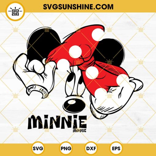 Minie Mouse Vintage Design SVG, Mickey Disney SVG PNG DXF EPS Cricut
