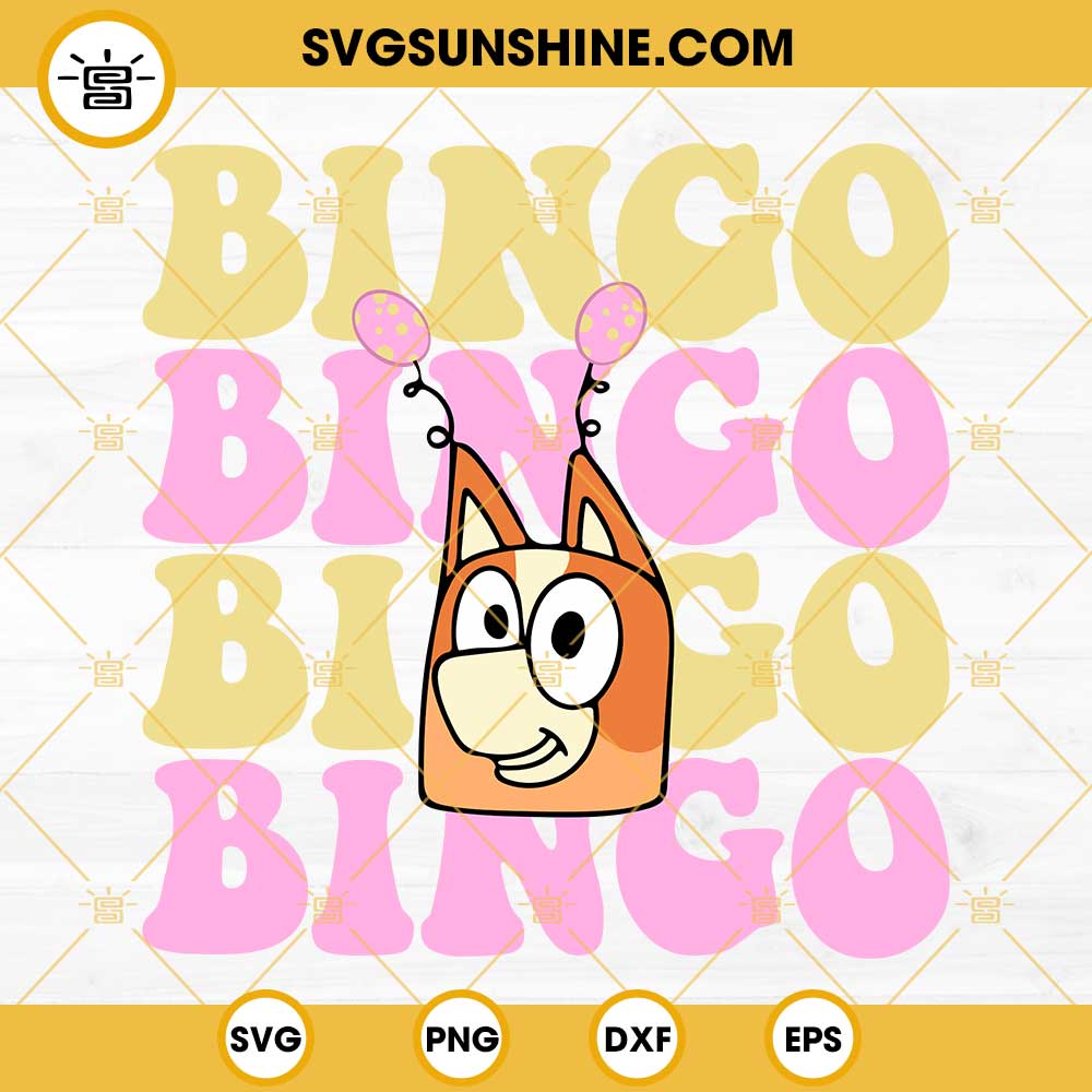 Bingo Heeler Easter Svg Easter Cartoon Dog Svg Cute Bunny Ears Svg