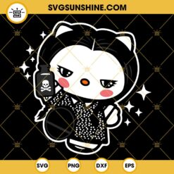 Hello Kitty Wednesday SVG, Kitty Wednesday Adams SVG PNG DXF EPS Cricut