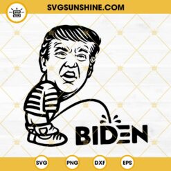 Trump Peeing On Biden SVG, Donald Trump 2024 SVG PNG DXF EPS Cricut