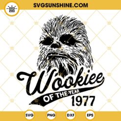 Chewbacca Wookiee 1977 SVG, Star Wars Movies VG PNG DXF EPS Cricut