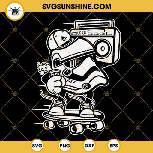 Stormtrooper Hip Hop SVG, Star Wars Movies SVG PNG DXF EPS Cricut