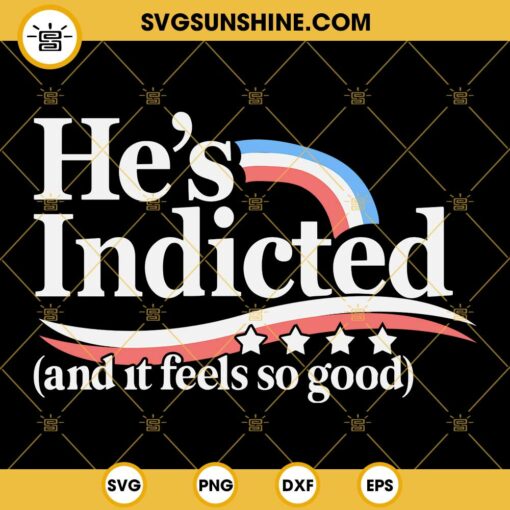 He’s Indicted And It Feels So Good SVG, Trump 2024 SVG PNG DXF EPS Cricut