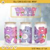 Care Bears 16oz Libbey Can Glass Wrap SVG, Cartoon Cup Wrap SVG PNG DXF EPS