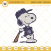 Snoopy New York Yankees Embroidery Designs, Snoopy Baseball Team Embroidery Files