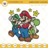 Mario Luigi Yoshi Embroidery Designs, Super Mario Bros Embroidery Files