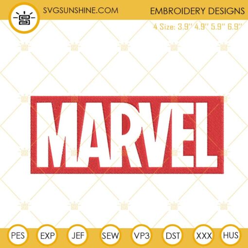 Marvel Comics Logo Embroidery Design File