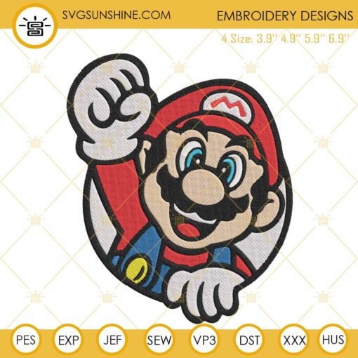 Super Mario Embroidery Designs, The Super Mario Bros Movie Embroidery Files