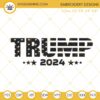 Trump 2024 US Flag Embroidery Designs, Take America Back Embroidery Files