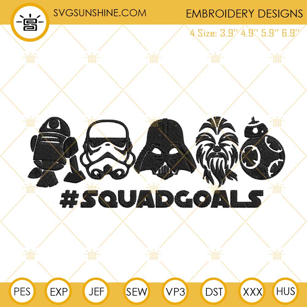 Star Wars Squad Goals Embroidery Files, The Mandalorian Embroidery Designs