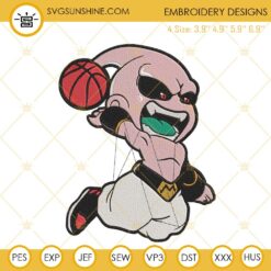 Majin Buu Basketball Embroidery Designs, Dragon Ball Z Basketball Machine Embroidery Files