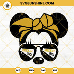 Minnie Mouse Cheer SVG, Bandana Sunglasses SVG, Nationals 2023 Cheerleading SVG PNG DXF EPS