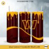 Commanders Logo 20oz Skinny Tumbler Wrap Dripping PNG, Washington Commanders Tumbler Template PNG Design