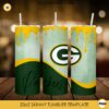 Packers Logo 20oz Skinny Tumbler Wrap Dripping PNG, Green Bay Packers Tumbler Template PNG Design