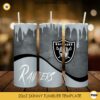 Raiders Logo 20oz Skinny Tumbler Wrap Dripping PNG, Las Vegas Raiders Tumbler Template PNG Design