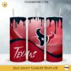 Texans Logo 20oz Skinny Tumbler Wrap Dripping PNG, Houston Texans Tumbler Template PNG Design