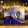 Vikings Logo 20oz Skinny Tumbler Wrap Dripping PNG, Minnesota Vikings Tumbler Template PNG Design