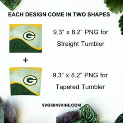 Packers Logo 20oz Skinny Tumbler Wrap Dripping PNG, Green Bay Packers Tumbler Template PNG Design