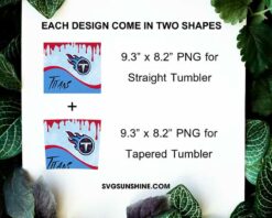 Titans Logo 20oz Skinny Tumbler Wrap Dripping PNG, Tennessee Titans Tumbler Template PNG Design