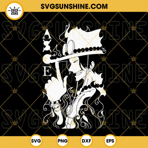 Portgas D Ace SVG, Anime Pirate SVG, One Piece SVG PNG DXF EPS Cutting Files