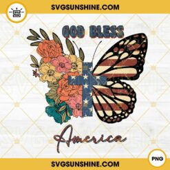 God Bless America Butterfly PNG, 4th Of July PNG, Patriotic PNG, Independence Day PNG