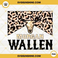 Morgan Wallen Leopard Bull Skull PNG, Country Music PNG, Western PNG