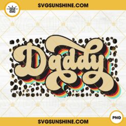 Daddy Retro Leopard Print PNG, Papa PNG, Dad Life PNG, Fathers Day PNG