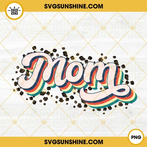 Retro Mom Leopard Print PNG, Mama PNG, Mothers Day PNG Digital Download