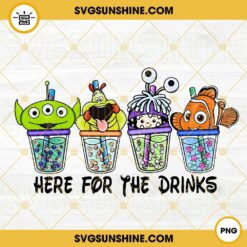 Here For The Drinks PNG, Disney Drinks And Foods PNG, Family Vacation PNG Sublimation