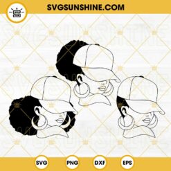 Afro Woman With Cap SVG, Melanin Girl SVG, Black Woman SVG, Juneteenth SVG PNG DXF EPS