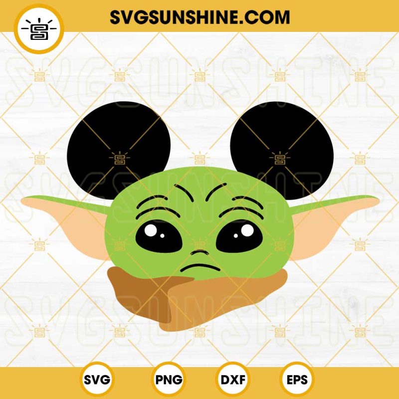 Baby Yoda Mickey Ears SVG, The Mandalorian SVG, Mickey Mouse Yoda SVG ...