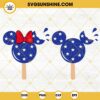 Mickey And Minnie US Flag Ice Cream SVG, Mouse 4th Of July SVG, Disney Snacks SVG, Independence Day Vacation SVG PNG DXF EPS