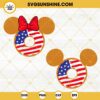Mickey Minnie US Flag Donuts SVG, Disney America SVG, 4th Of July SVG, USA Independence Day SVG PNG DXF EPS