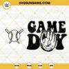 Game Day Baseball Glove SVG, Trendy Baseball Shirt SVG, Retro Wavy SVG PNG DXF EPS Cricut