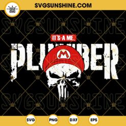 Is A Me The Plumber Super Mario Punisher SVG, Mario Skull SVG, Funny Super Mario Bros SVG PNG DXF EPS